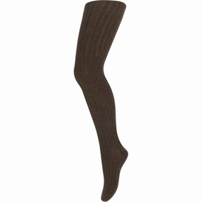MP 130 Cotton Rib Tights Brown Melange Evening Wear Pre-distressed