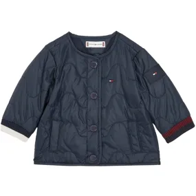 Tommy Hilfiger Baby Global Stripe Jacket Desert Sky kind Soft inner layer