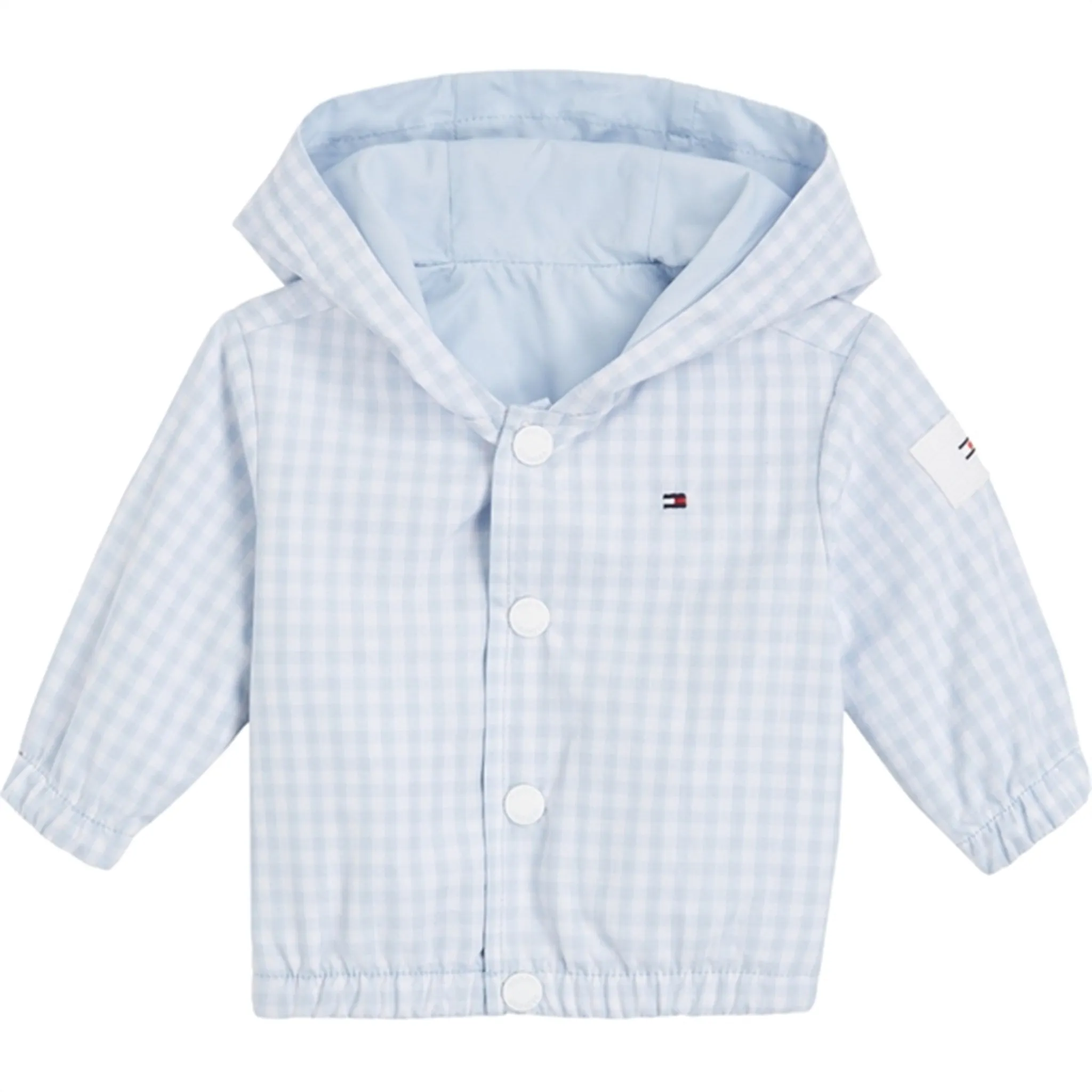 Tommy Hilfiger Baby Reversible Gingham Jacket White / Blue Check Reflective accents