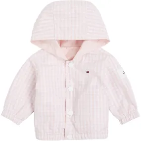 Tommy Hilfiger Baby Reversible Gingham Jacket White / Pink Check Reinforced Shoulder Panels Checked