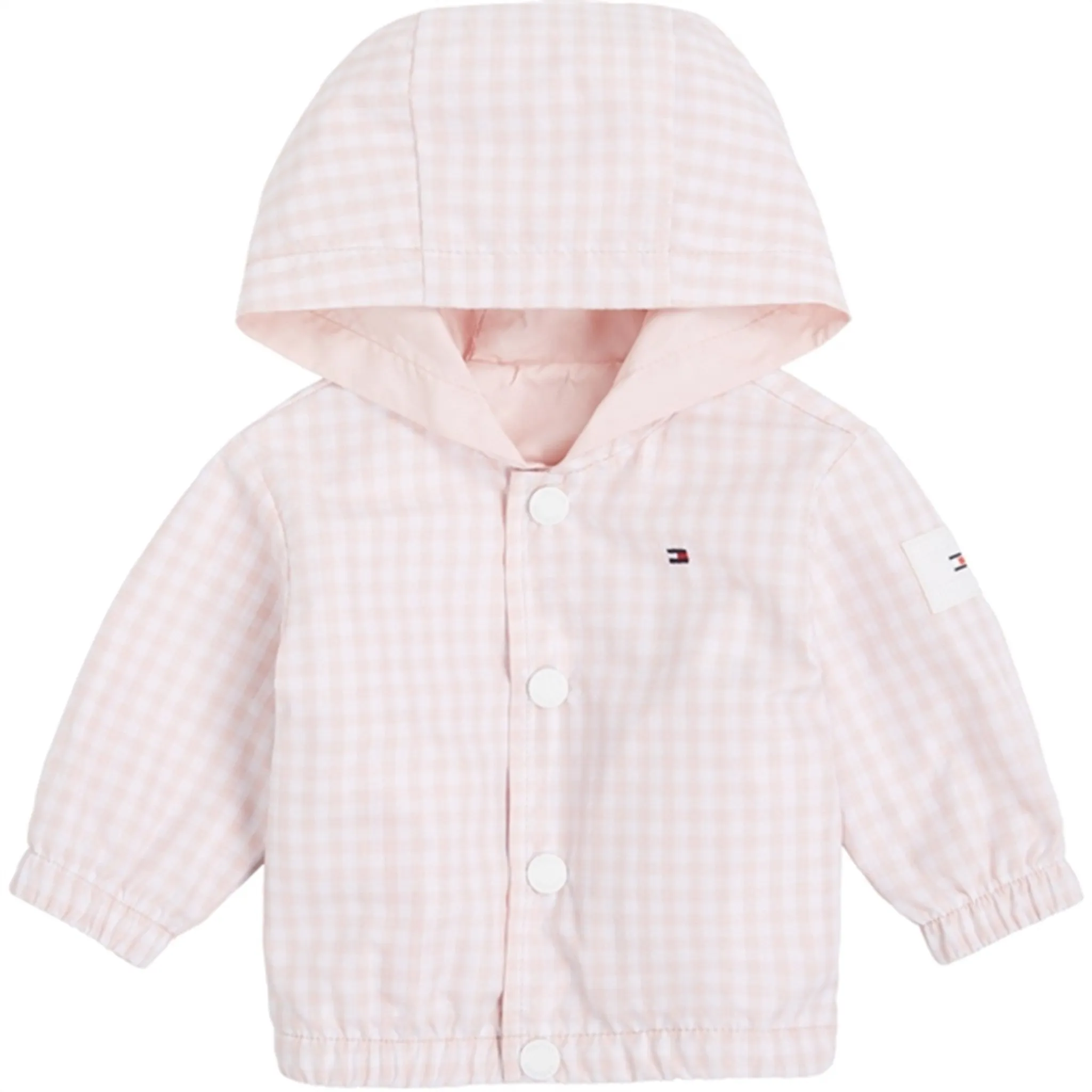 Lightweight Fabric Level Tommy Hilfiger Baby Reversible Gingham Jacket White / Pink Check