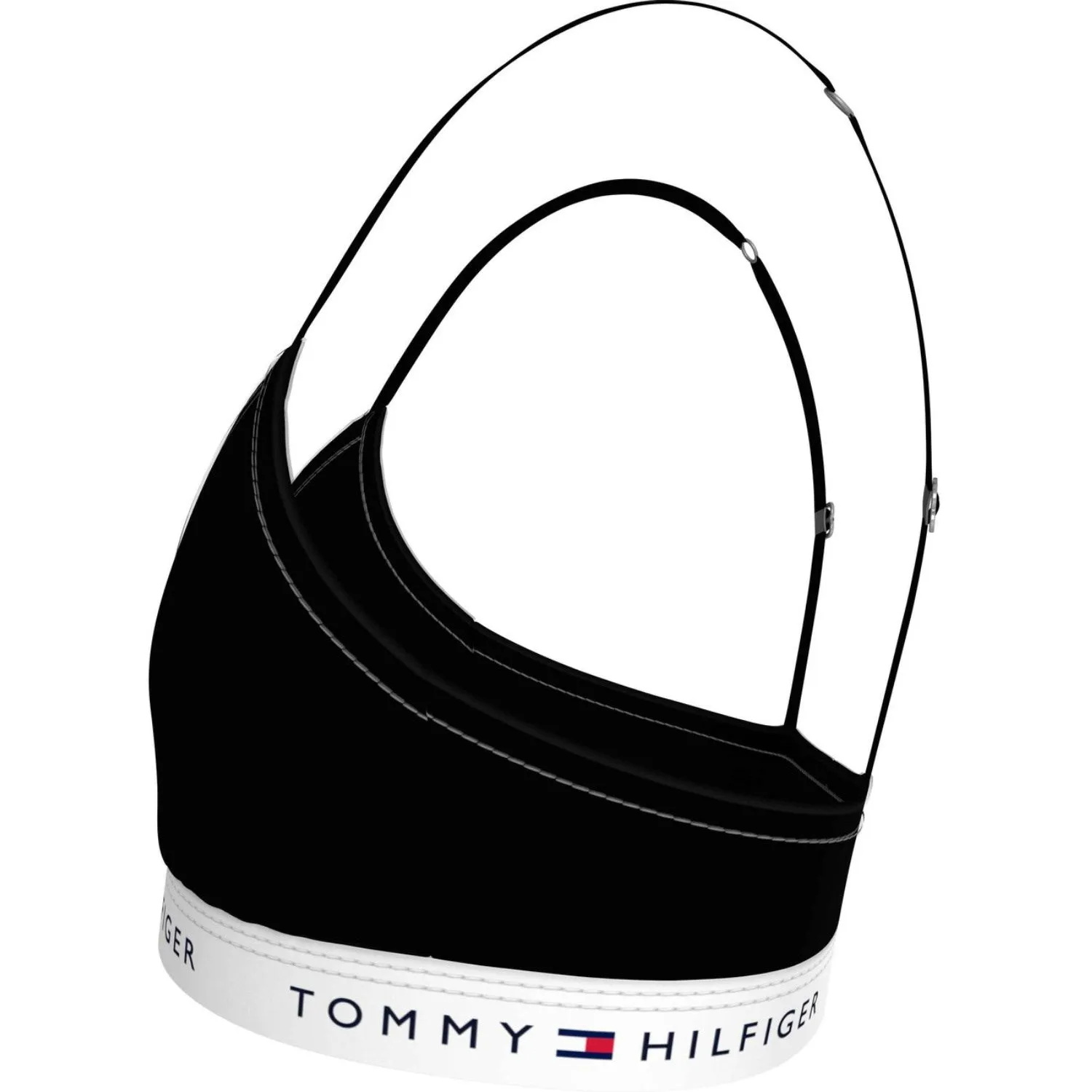 Classic Colors Tommy Hilfiger Black Triangle Bra Fixed Foam