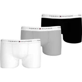 Seamless Design Essential Lifestyle Tommy Hilfiger Black/Ant Silver/White 3-Pack Boxer Shorts