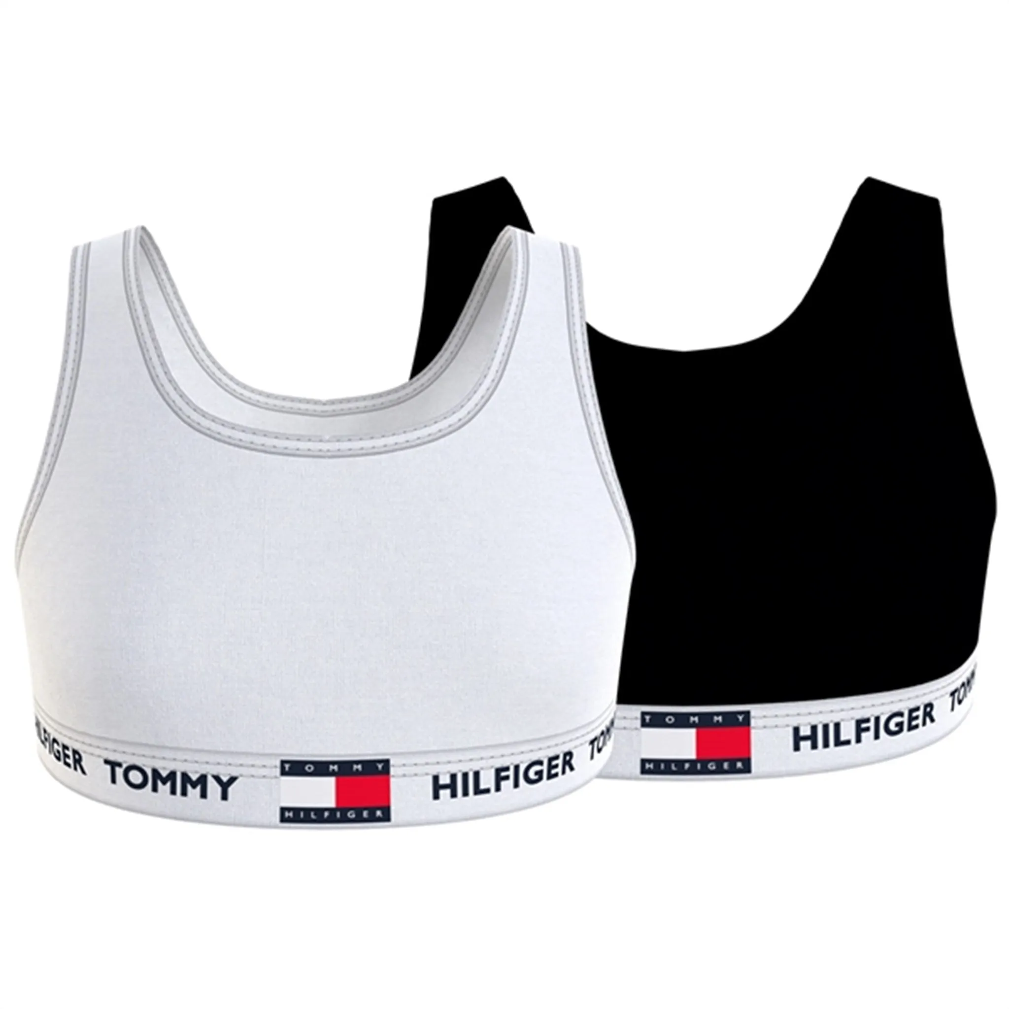 Mesh Fabric Organic Tommy Hilfiger Bralette 2-pack White/Black