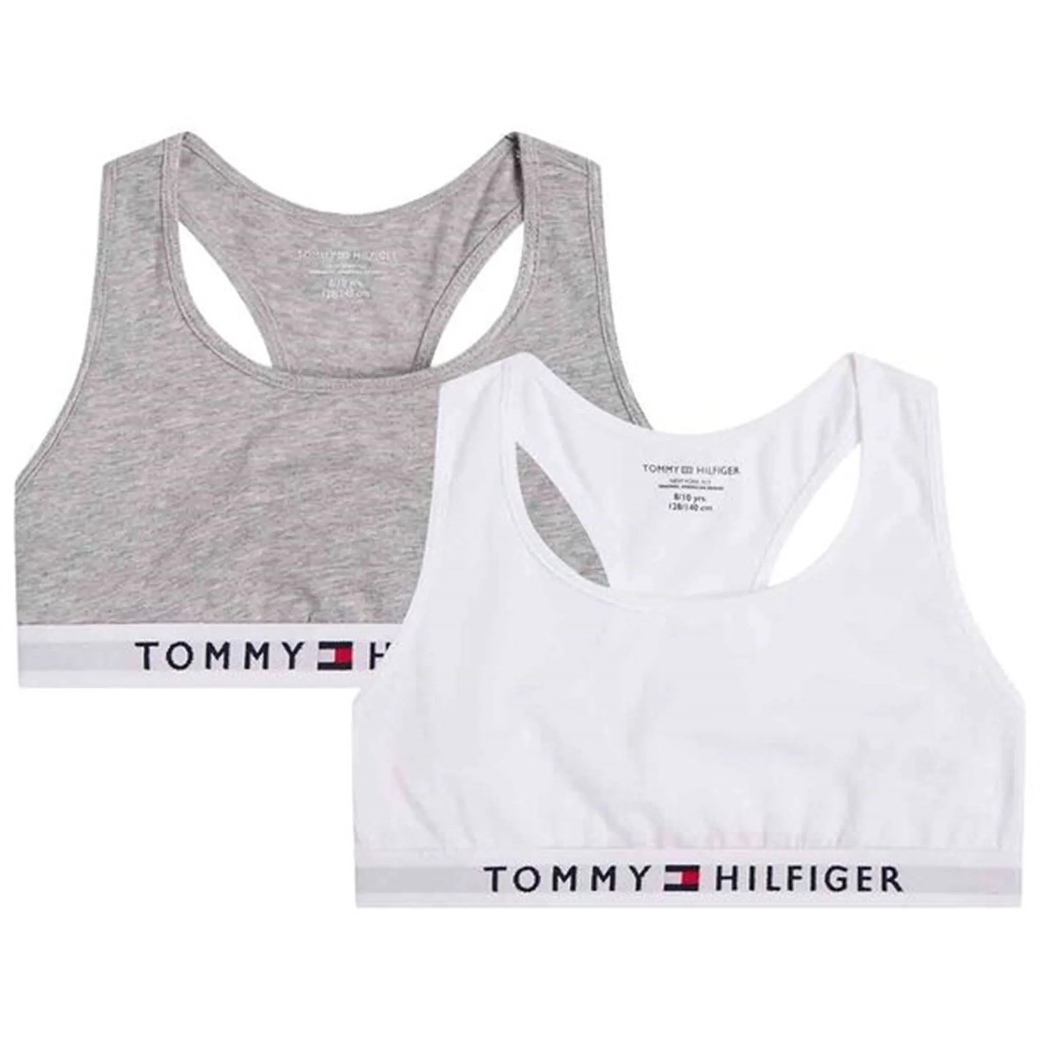 Interlock Stitching Tommy Hilfiger Bralette Mid Grey Heather/White
