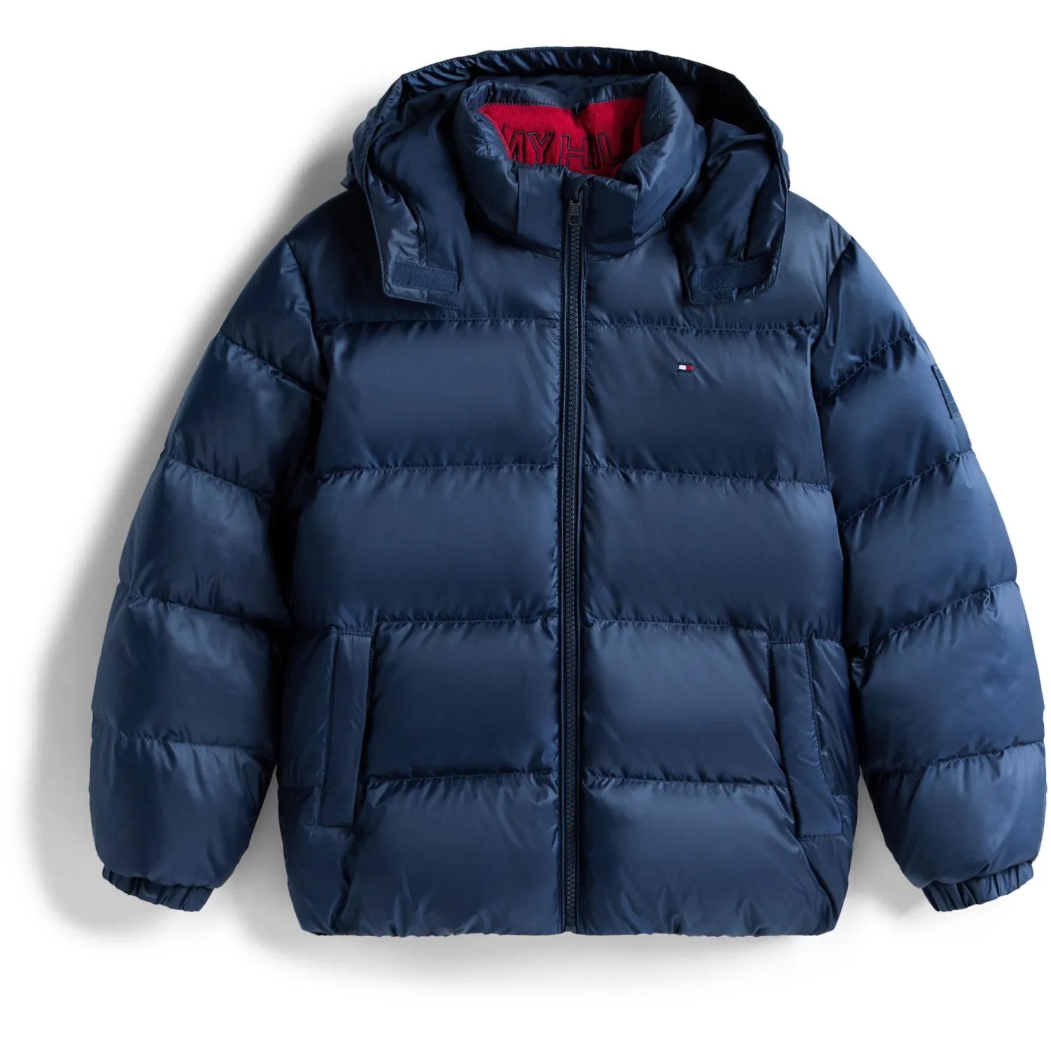 Machine-washable Tonal-Stitching Tommy Hilfiger Dark Night Navy Essential Down Jacket