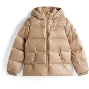 Tommy Hilfiger Malted Milk Essential Down Jacket Waist-Cinching