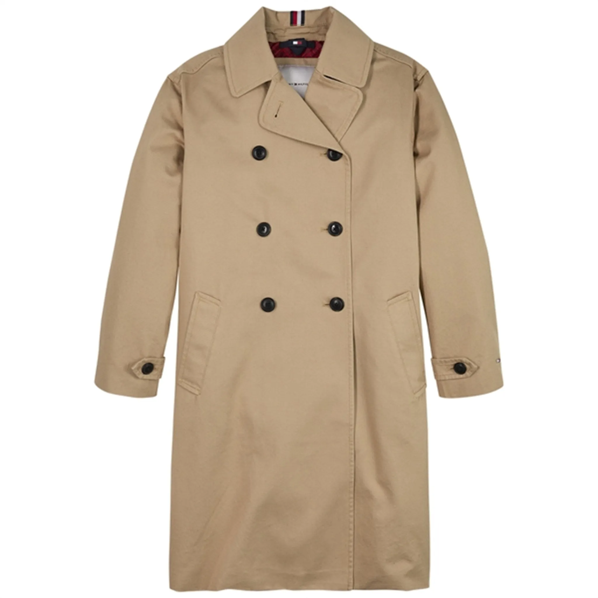 Tommy Hilfiger Monogram Releaxed Trench Coat Classic Khaki Lightweight Layer