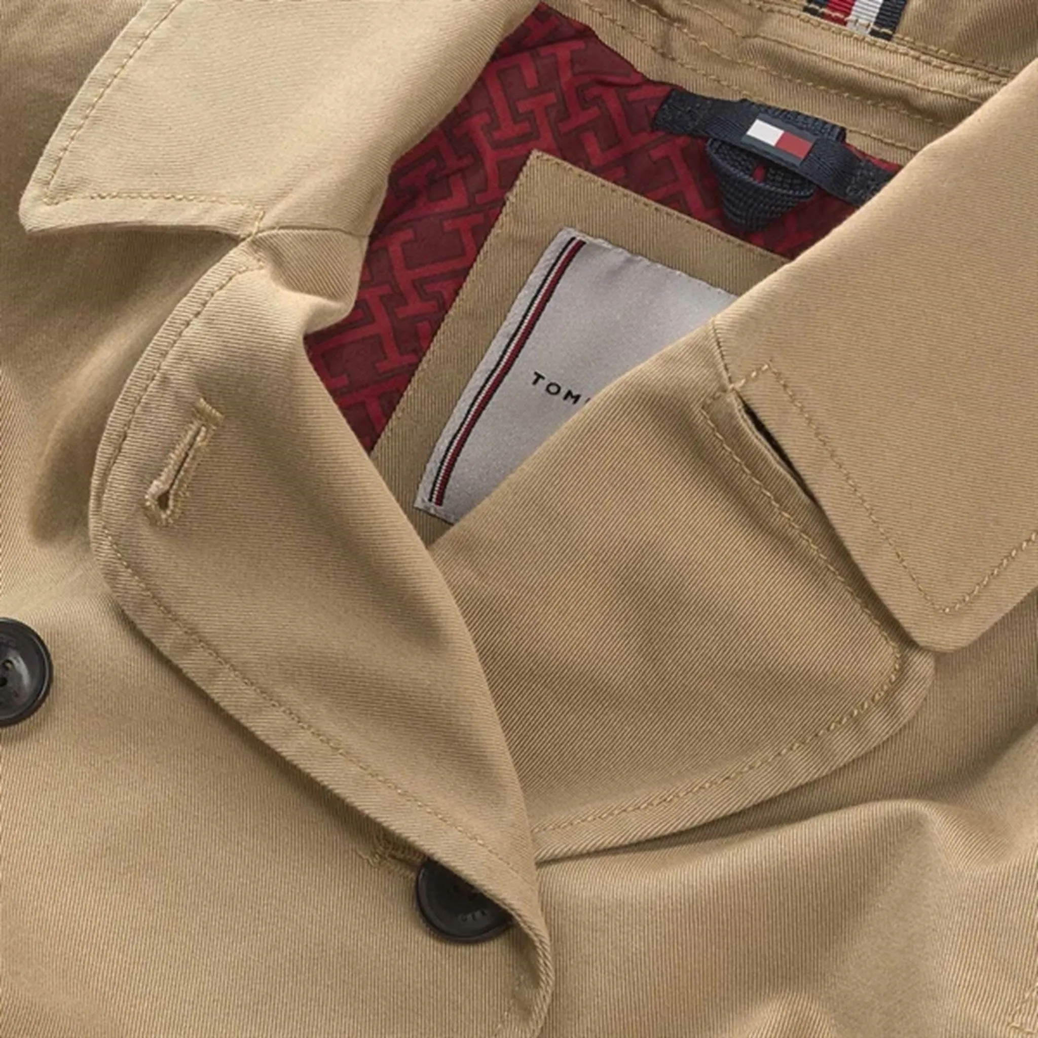 All-Purpose Jacket Tommy Hilfiger Monogram Releaxed Trench Coat Classic Khaki