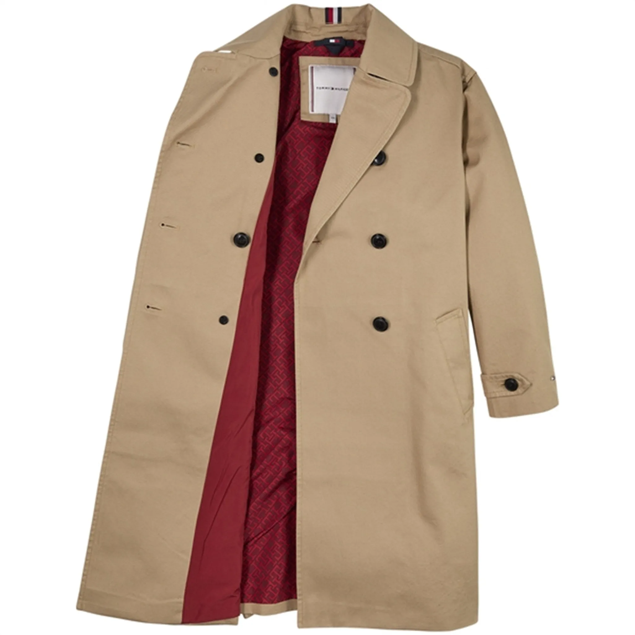 Ventilated Back Panel Instance Tommy Hilfiger Monogram Releaxed Trench Coat Classic Khaki
