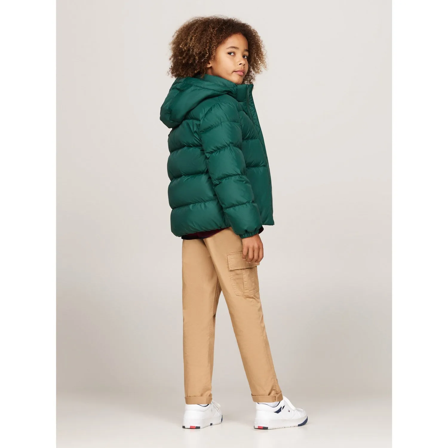Tommy Hilfiger Ornamental Green Essential Down Jacket Contrast-Lining