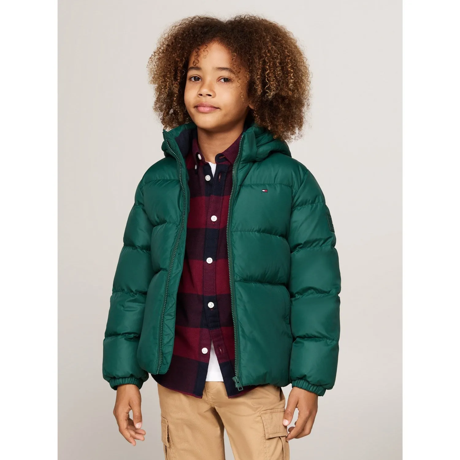 Tommy Hilfiger Ornamental Green Essential Down Jacket Abrasion-resistant Effortless layering piece