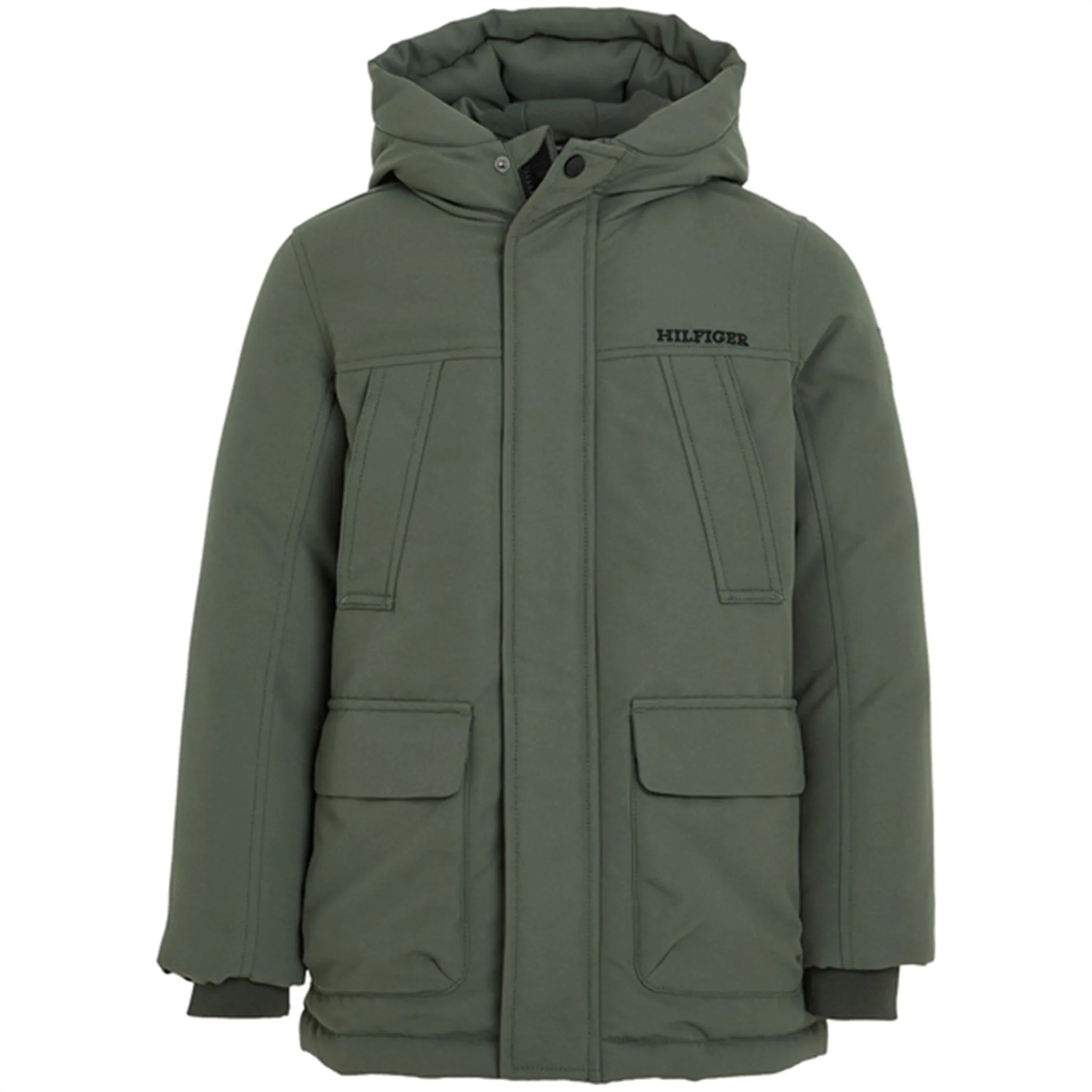 Plan Tommy Hilfiger Tech Parka Jacket Olive Green