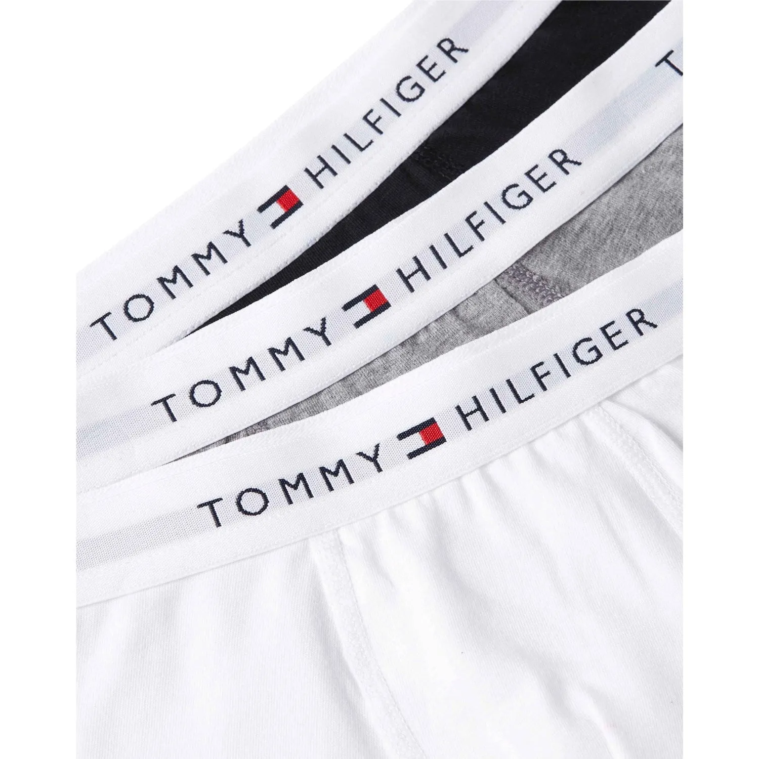 Tommy Hilfiger White/Gry Htr/Black 3 Pack Trunk Gentle Wear