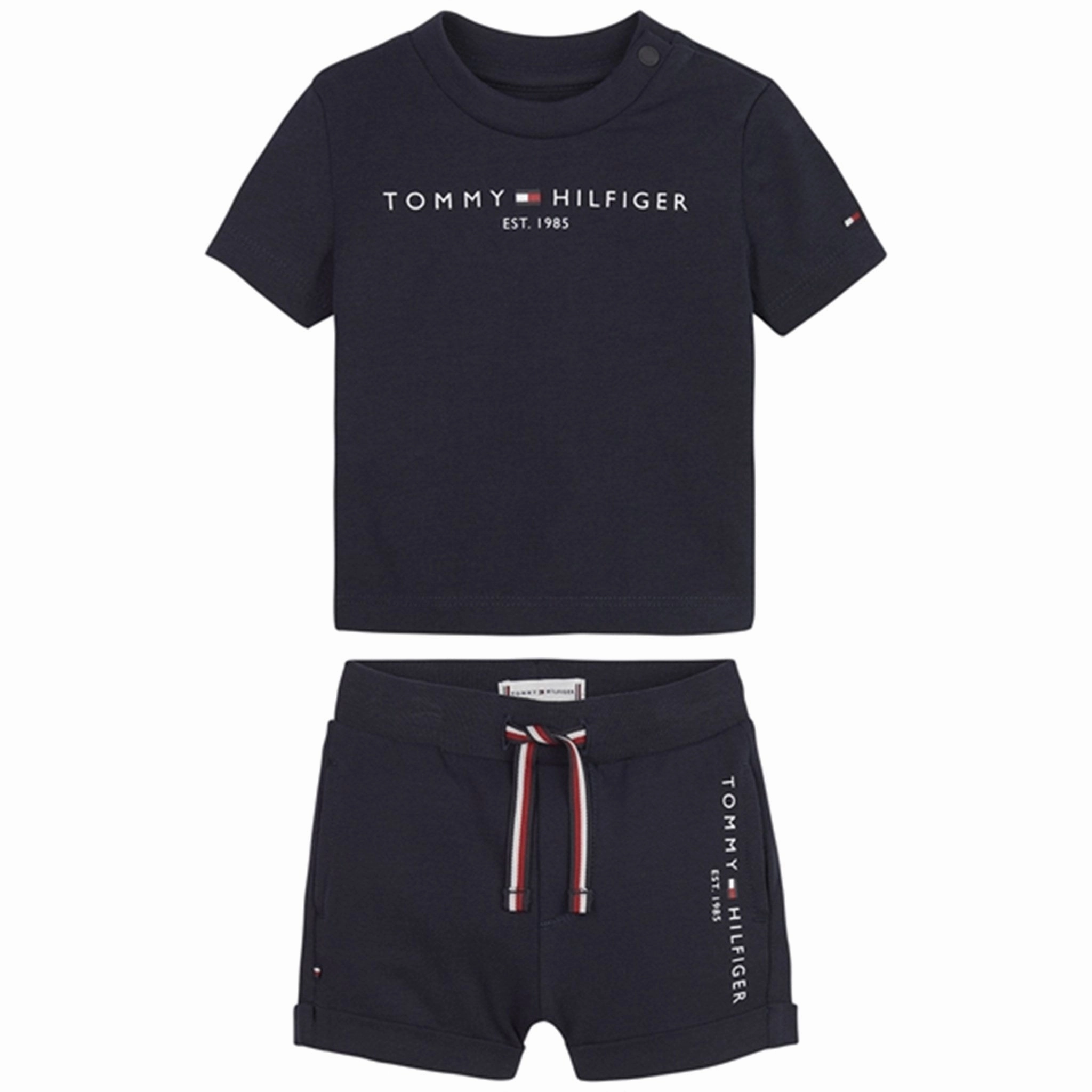 Tommy Hilfiger Baby Essential Shorts og T-shirt Set Desert Sky Soft Inner Lining
