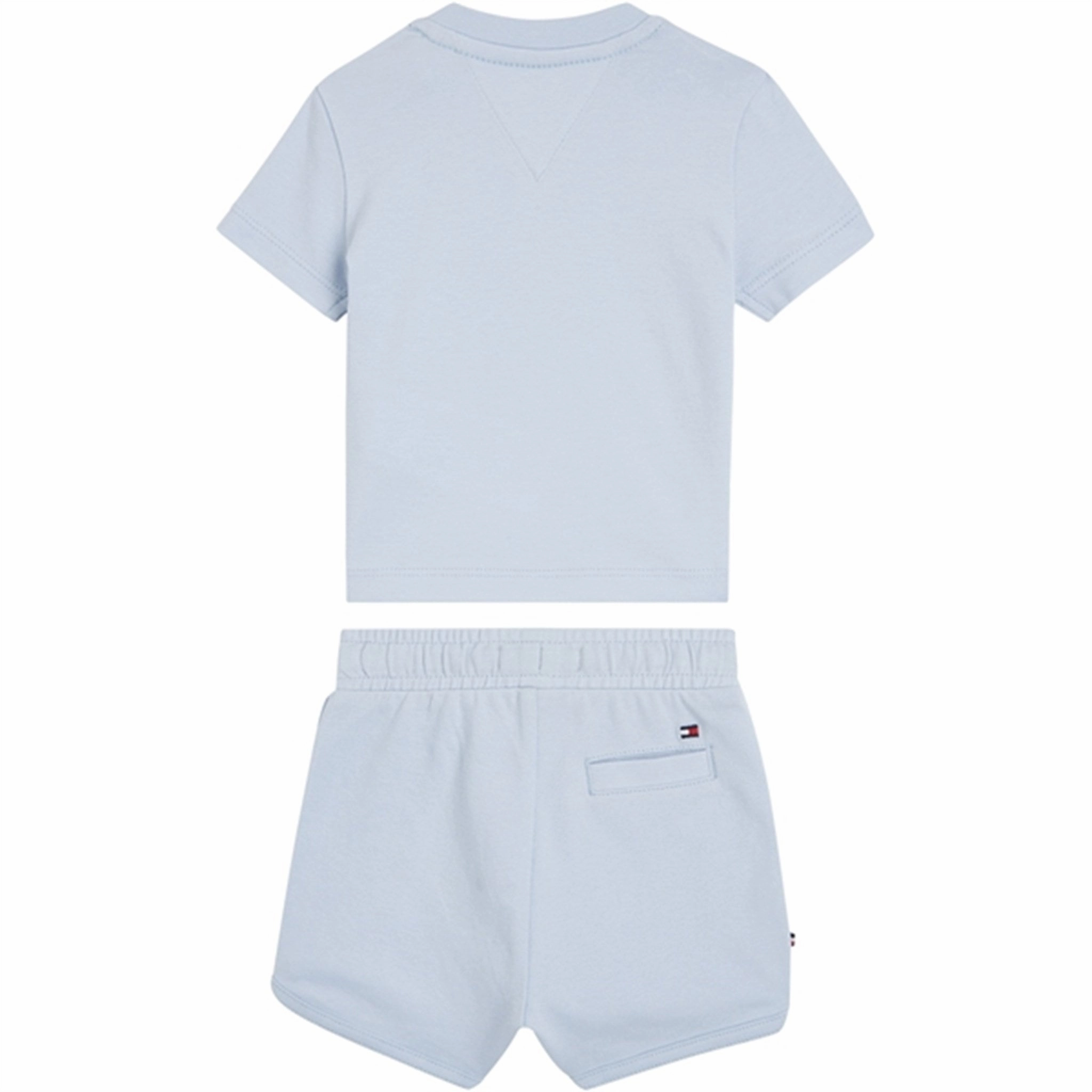 Wide Leg Opening Mesh Ventilation Zones Tommy Hilfiger Baby Th Logo Shorts Set Breezy Blue