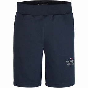 Tommy Hilfiger Logo Sweat Shorts Desert Sky No Slip Grip