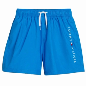 Wicking Liner Tommy Hilfiger Medium Drawstring Swim Shorts Blue Spell