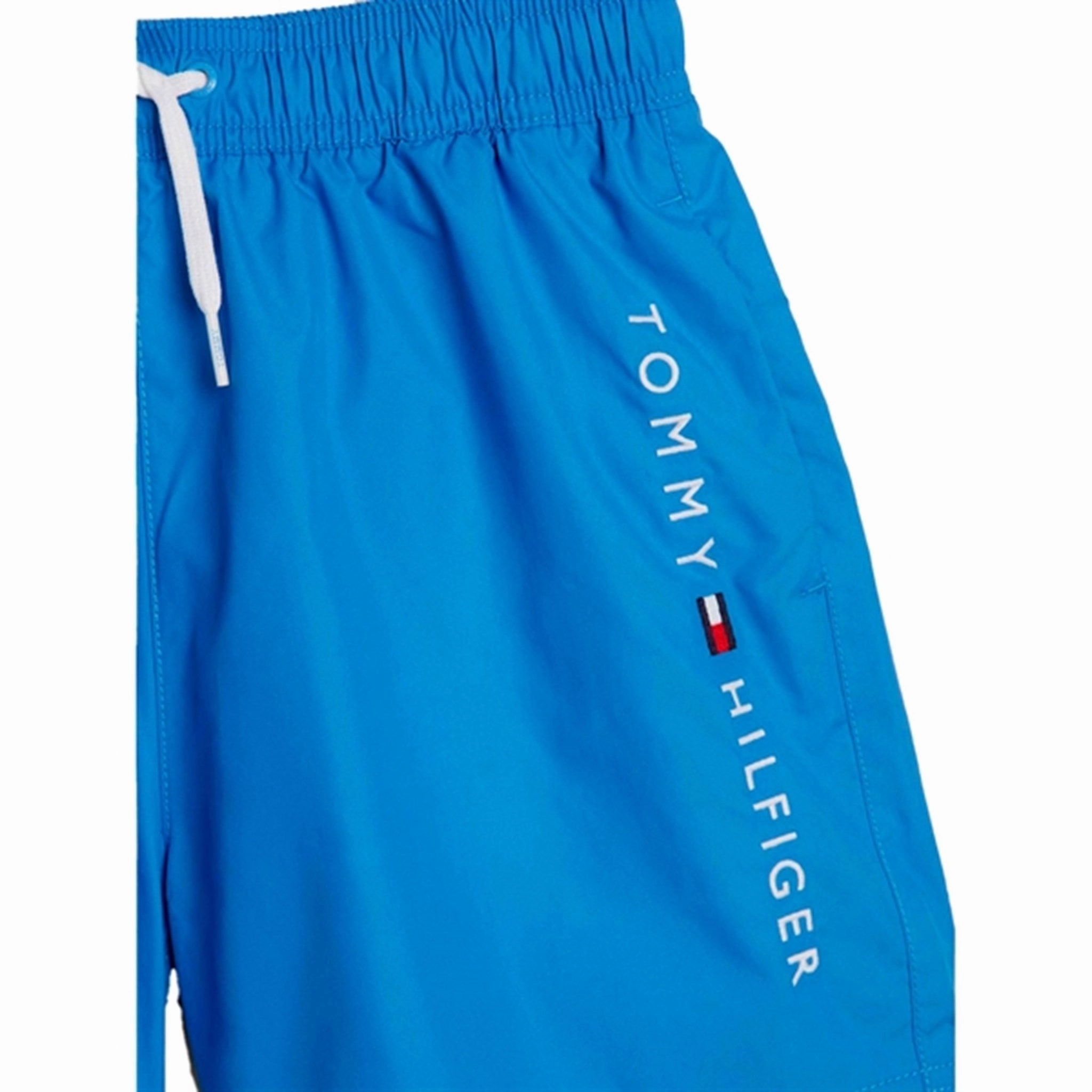 Fade Resistant Color Lock Stylish-Patterns Tommy Hilfiger Medium Drawstring Swim Shorts Blue Spell