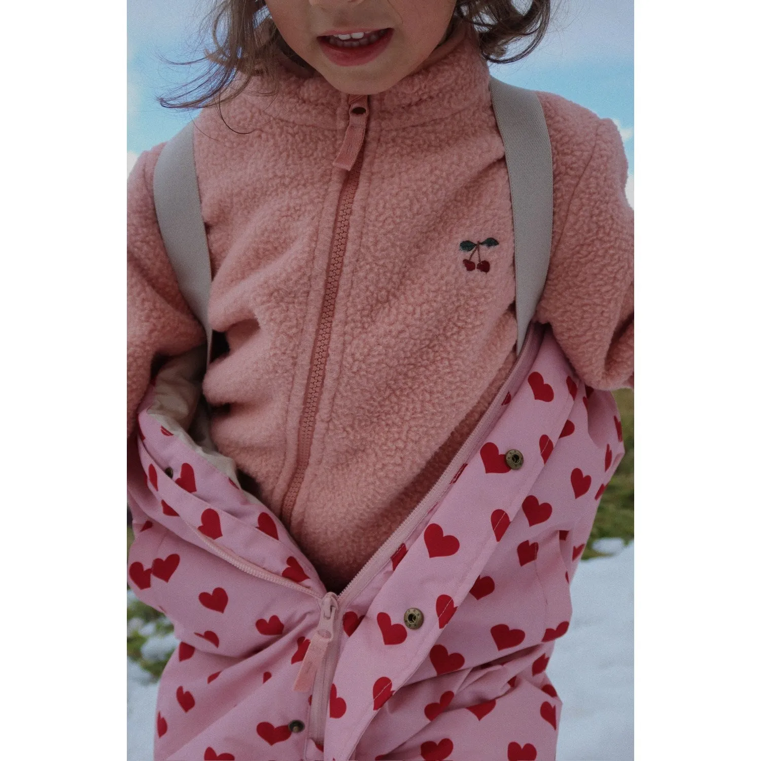 Konges Sl?jd Amour Pink Nohr Snowsuit Print Hip-Length Stain-Resistant