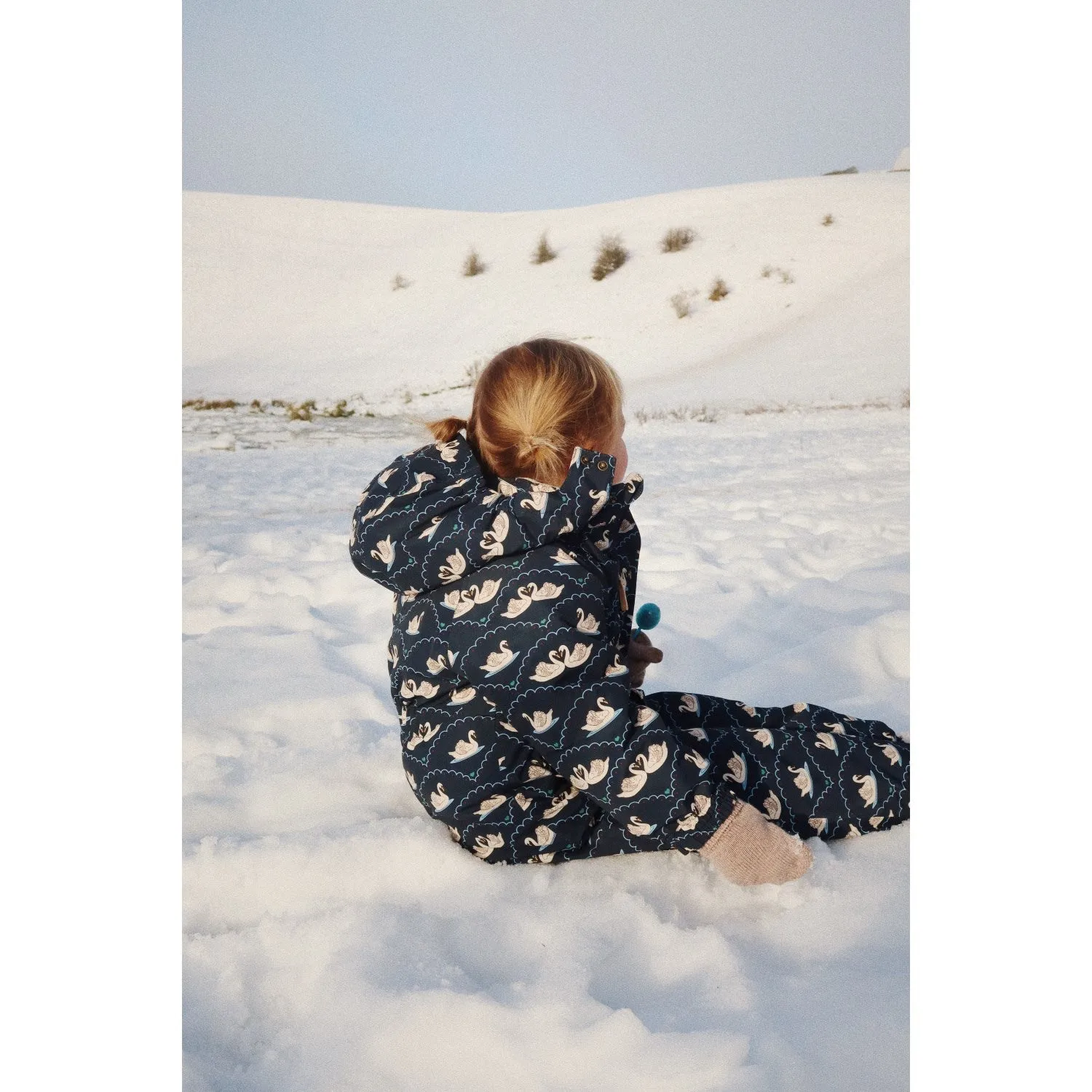 Ombre-Effect Tonal-Stitching Konges Sl?jd Swan Eclipse Nohr Snowsuit Print