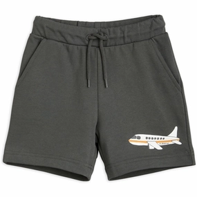 Mini Rodini Airplane Sweatshorts Grey QuickDryTechnology