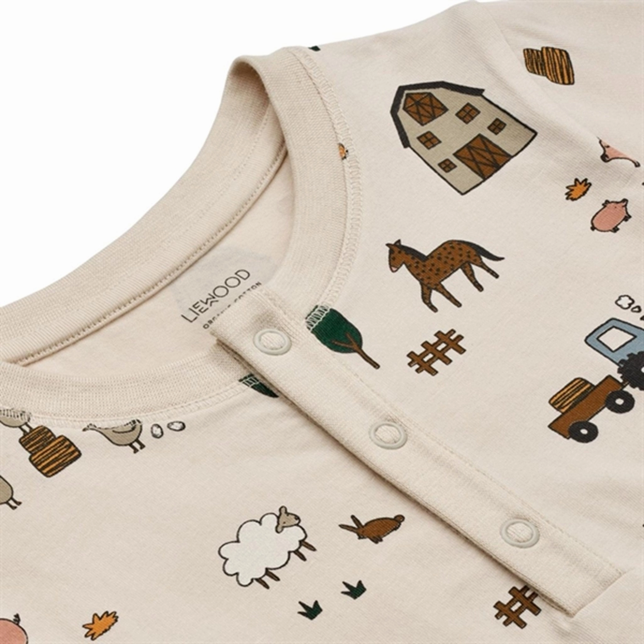 Airy texture Go Slow Liewood Wilhelm Pyjamas Set Farm / Sandy