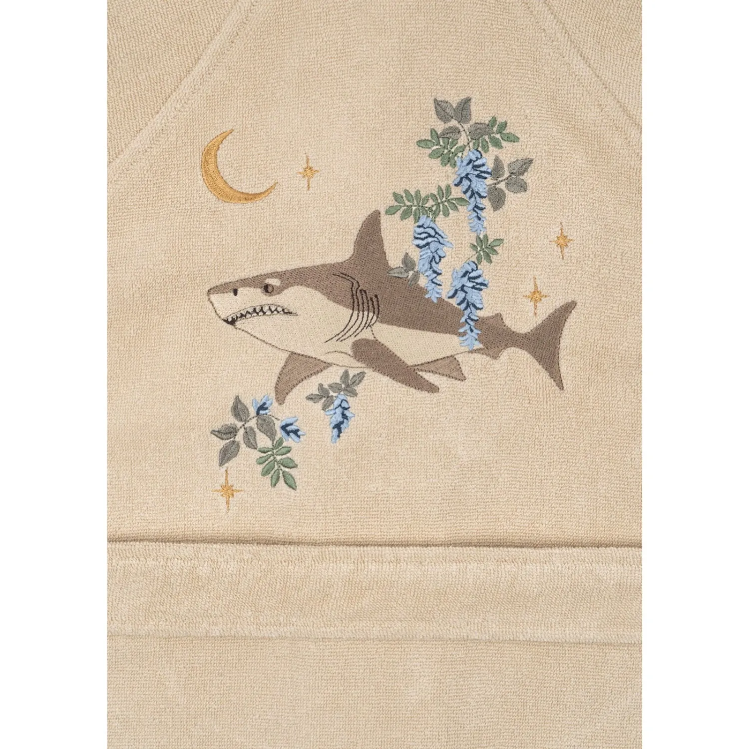 Slow Moment Fit Easy Relax Konges Sl?jd Summer Sand Terry Bathrobe Embroidery Gots