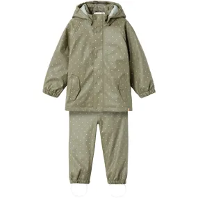 Lil'Atelier Kalamata Ladry10 Pad Rain Set w. Thermo Lining AOP mountain hiking