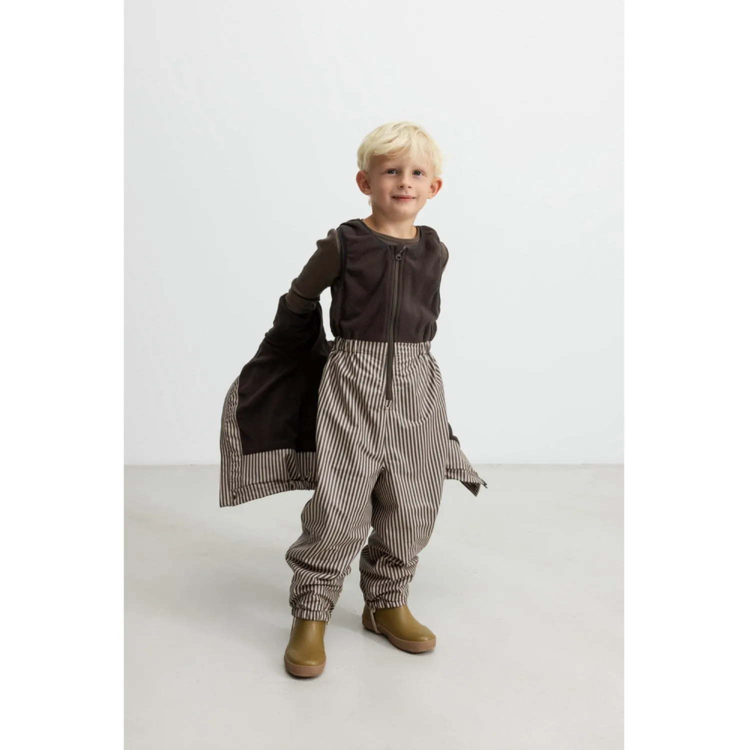 Outdoor Activity Seasonal Wear MarMar Rainwear Fleece Brown Stripe Obo Set