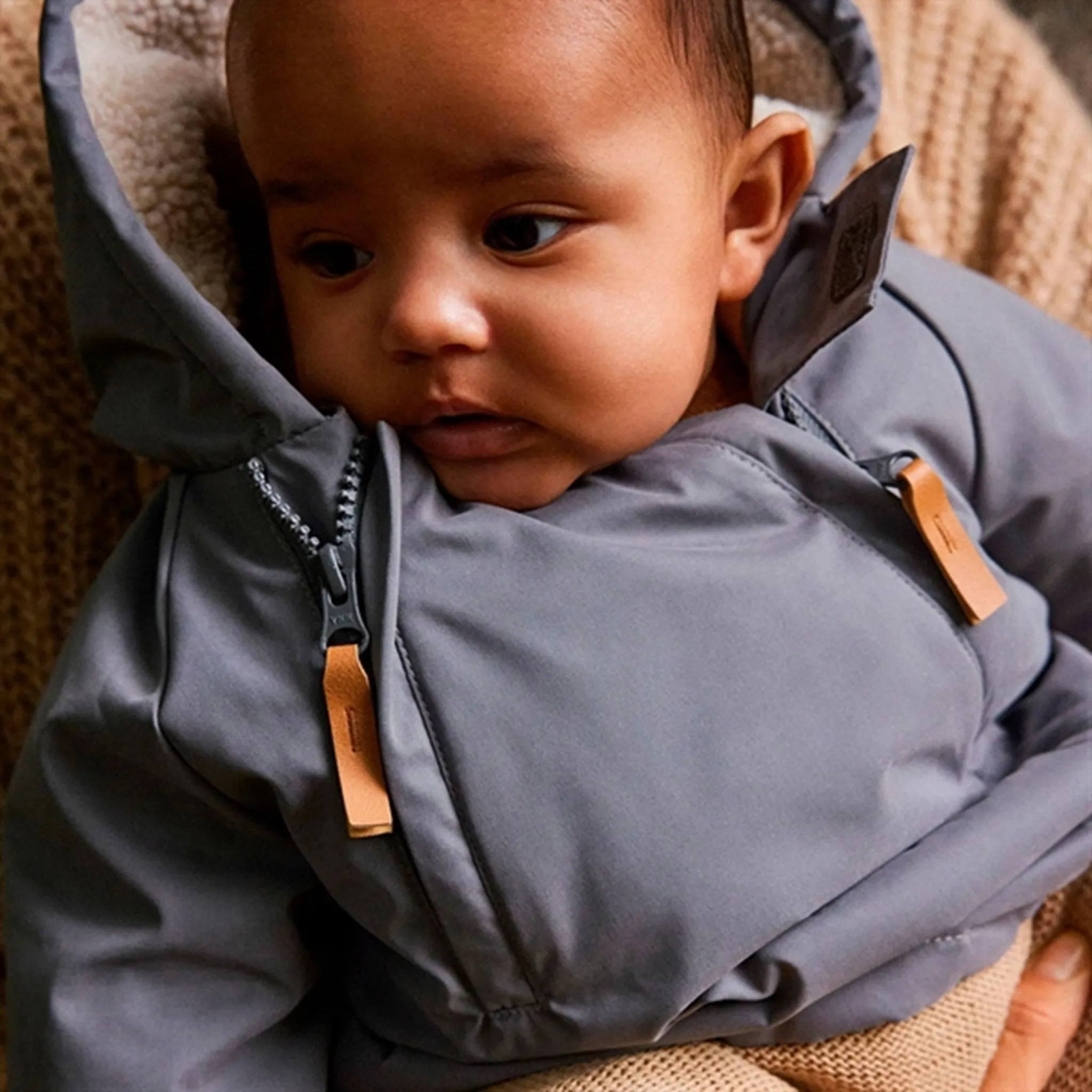 Secure Closures suitable for indoor activities Lil'Atelier Quiet Shade Golan Loose Jacket