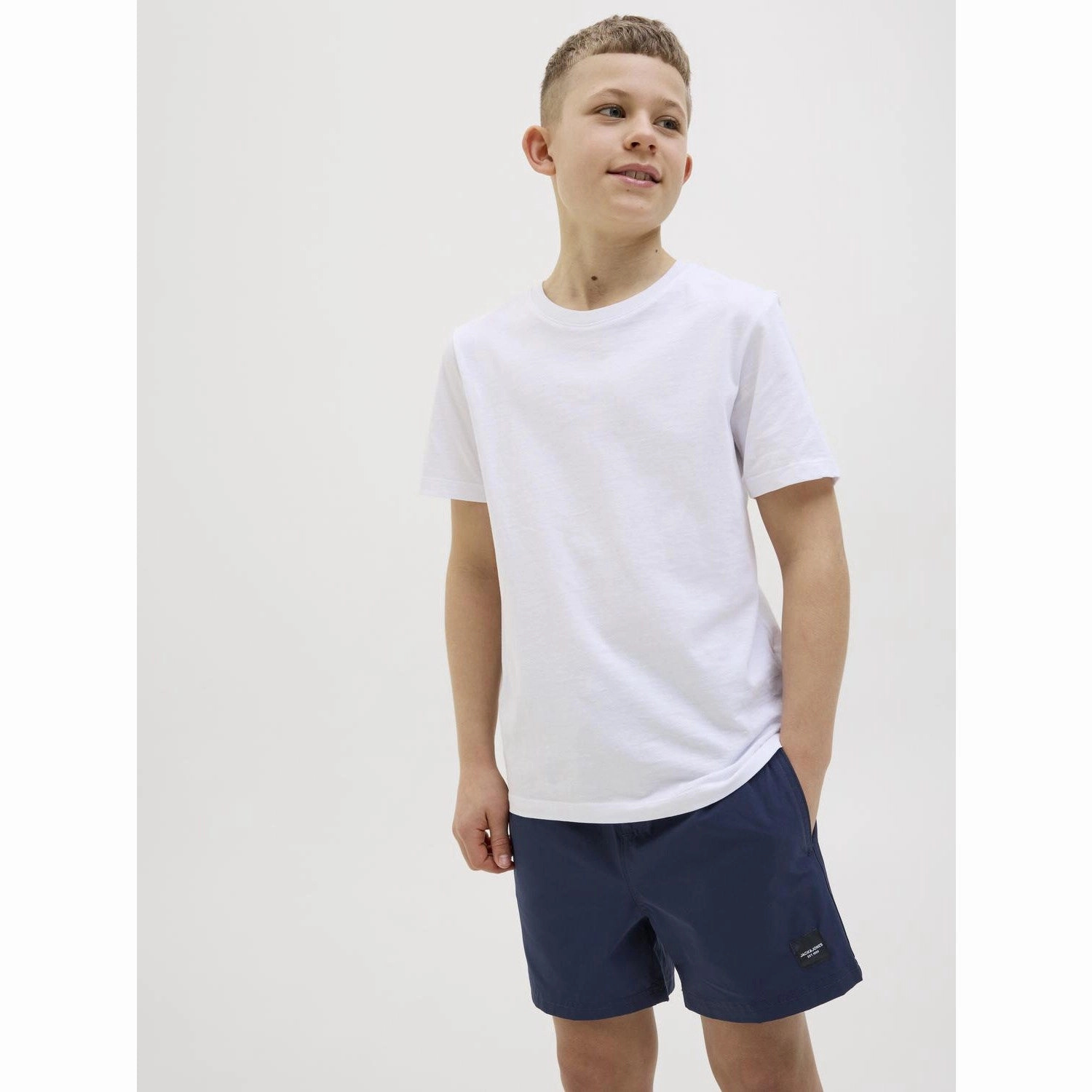 Outdoor-Adventure Active Style Jack & Jones Junior Navy Blazer Jpstmaui Jjswim Db Wb Neon Akm Jnr