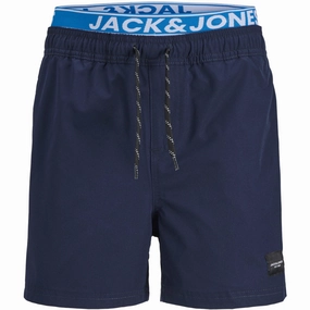 Jack & Jones Junior Navy Blazer Jpstmaui Jjswim Db Wb Neon Akm Jnr chlorine resistant