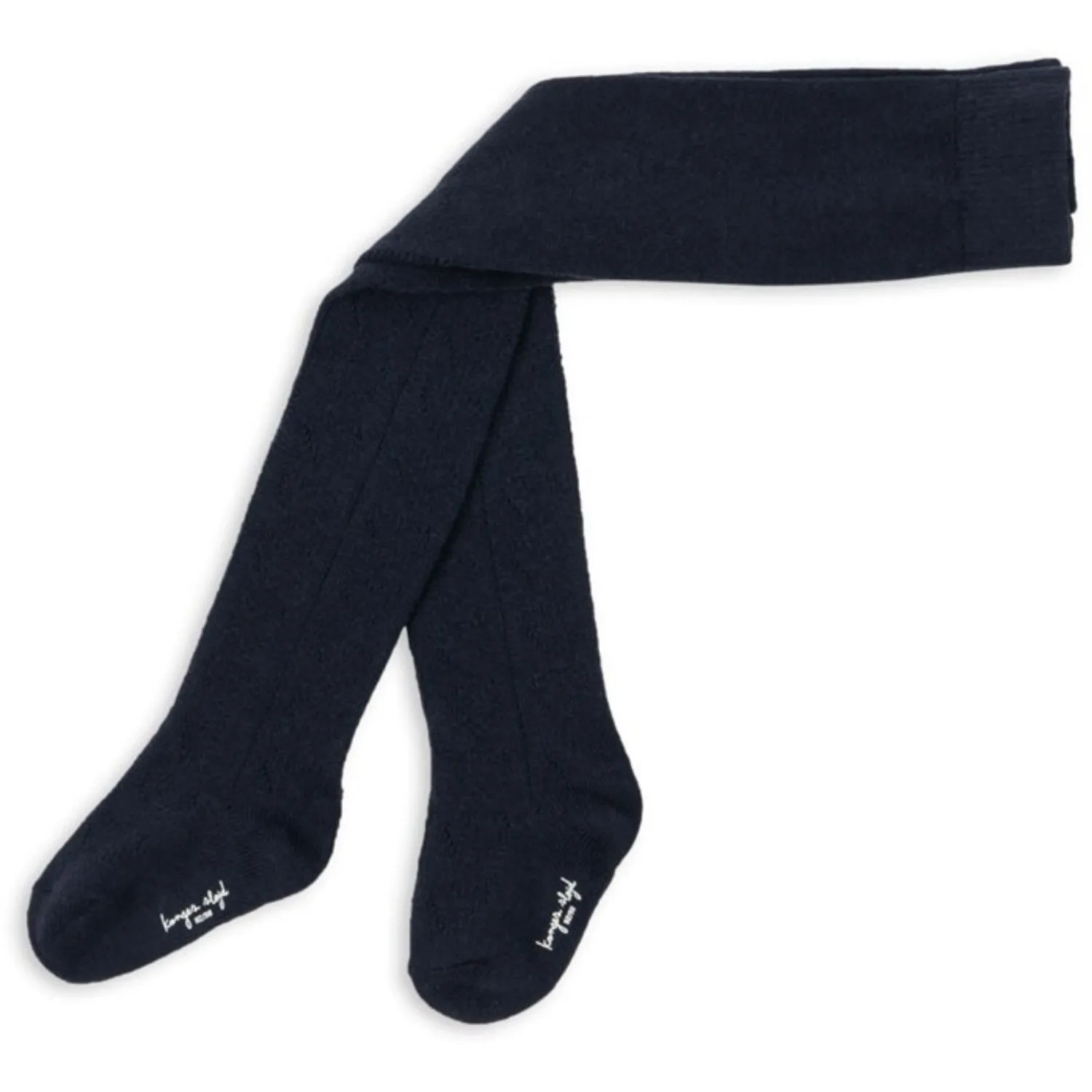 Konges Sl?jd Navy Wool Pointelle Tights Flexibility Support
