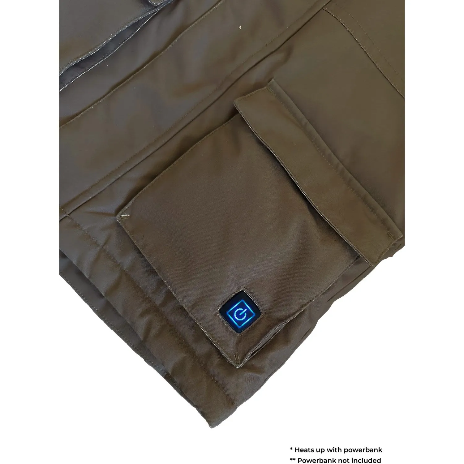 NonBulky Midweight Build Mikk-Line Chocolate Chip Heating Jacket Parka