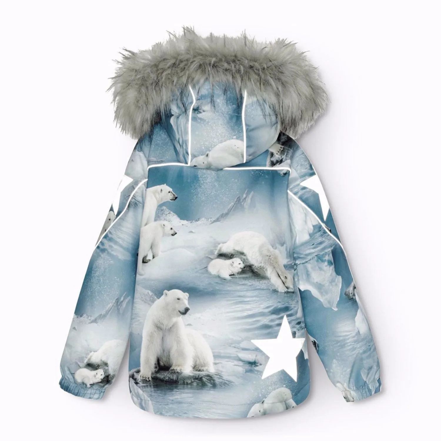 Molo Polar Bear Joy Hopla Fur Jacket water - resistant Four Way Stretch