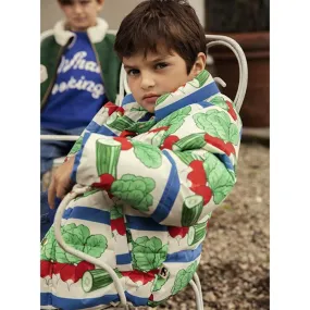 Silky-Lining Mini Rodini Veggie Aop Puffer Jacket Multi