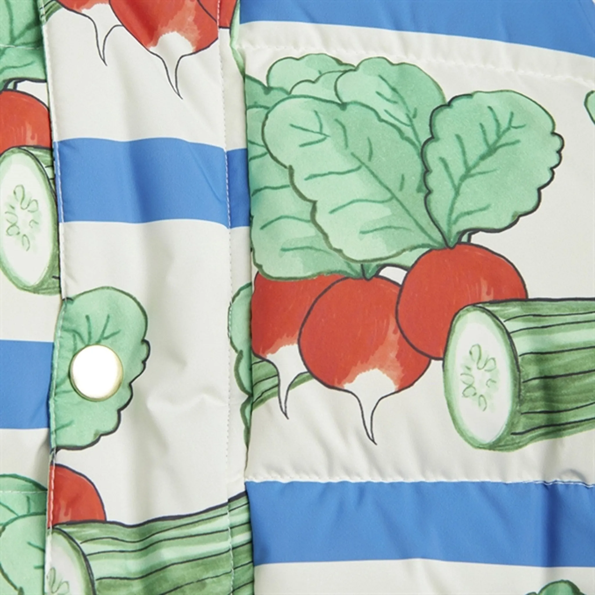 Mini Rodini Veggie Aop Puffer Jacket Multi Functional-Design Button-Cuff