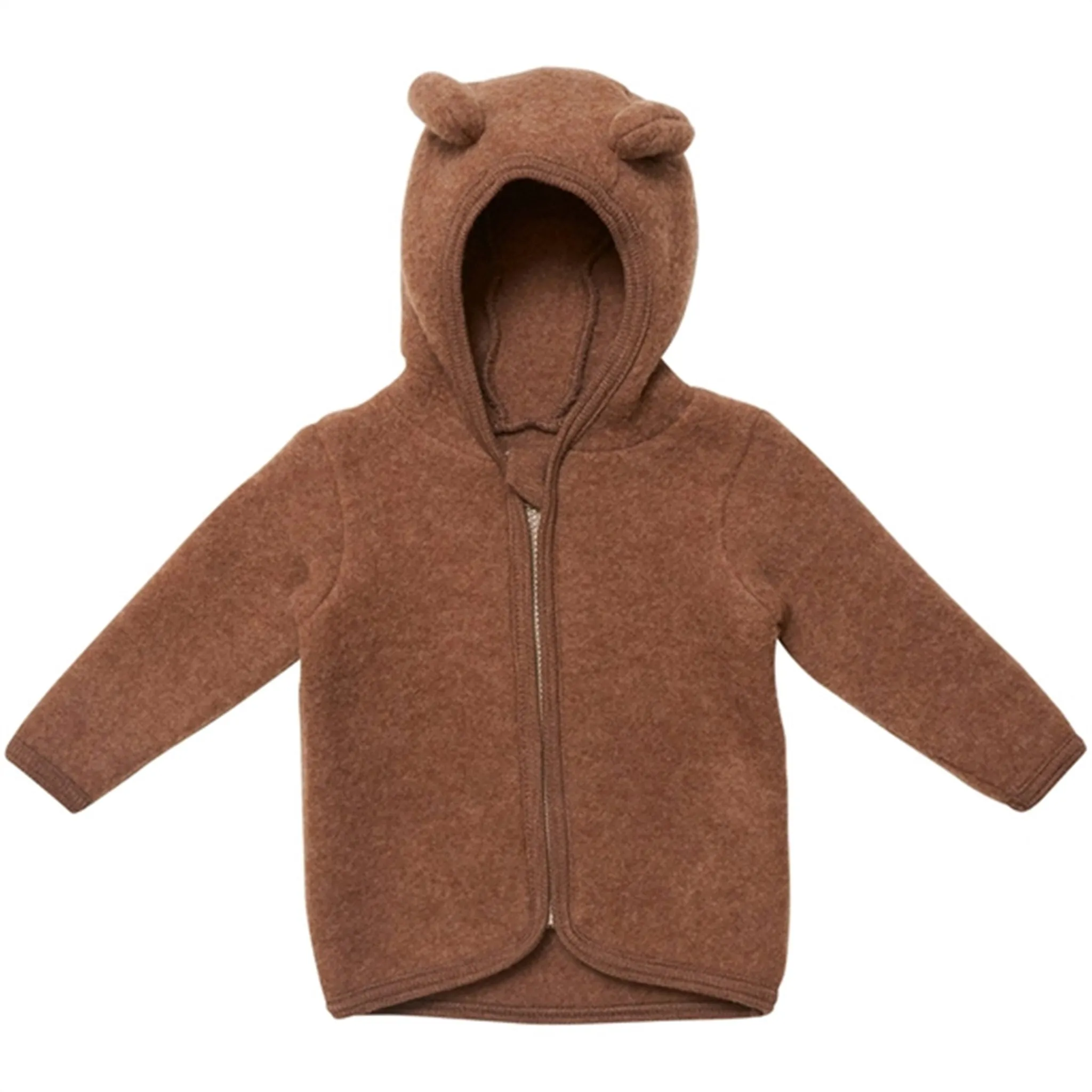 Breathable Feel Heather Texture Huttelihut Jacket Ears Soft Wool Jackie Caramel Cafe