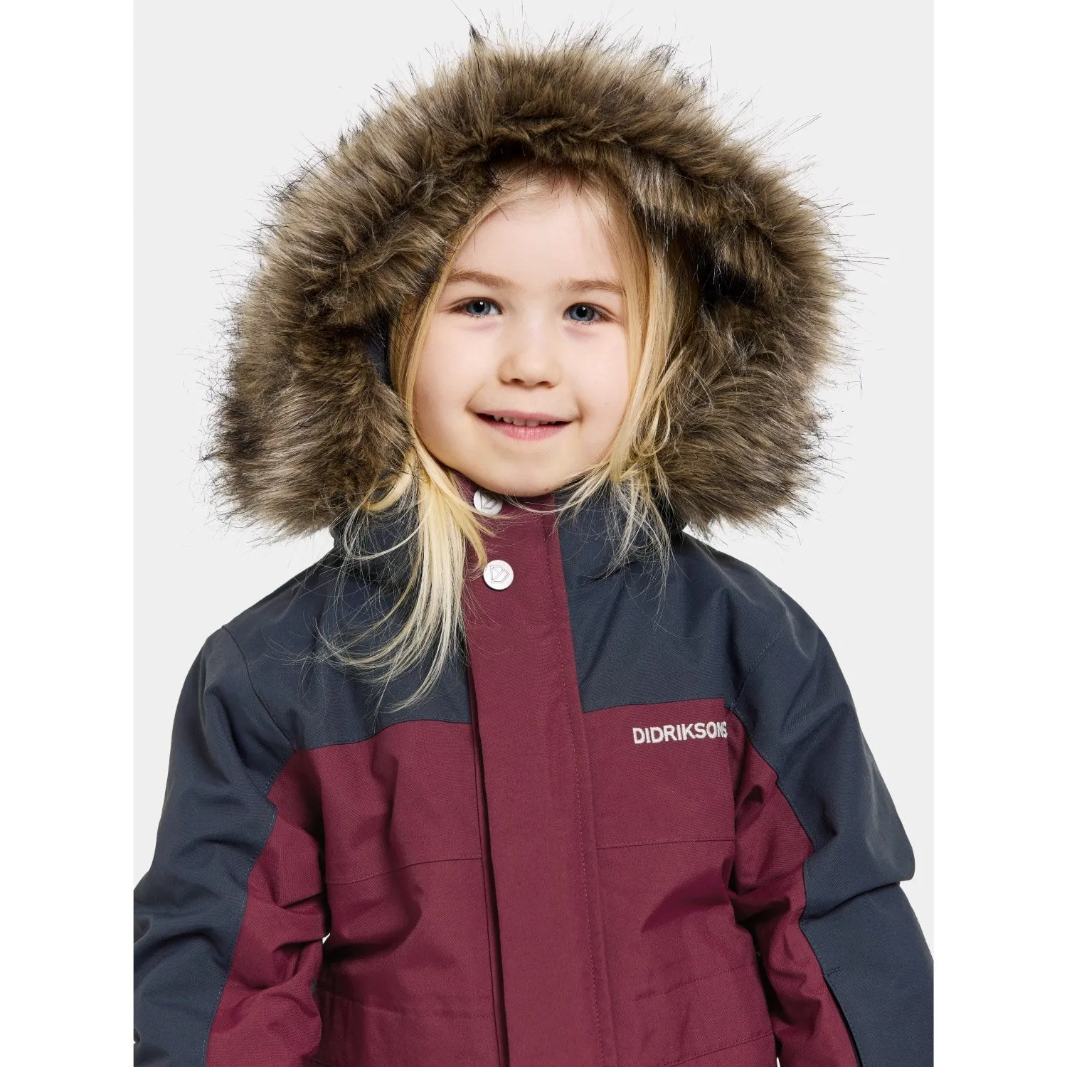 Shiny-Lining Didriksons Rusty Wine Bj?rven Kids Coverall 17