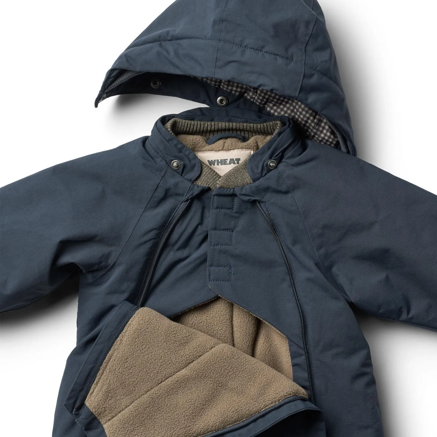 Wheat Dark Blue Snowsuit Adi Tech Trendy button-down