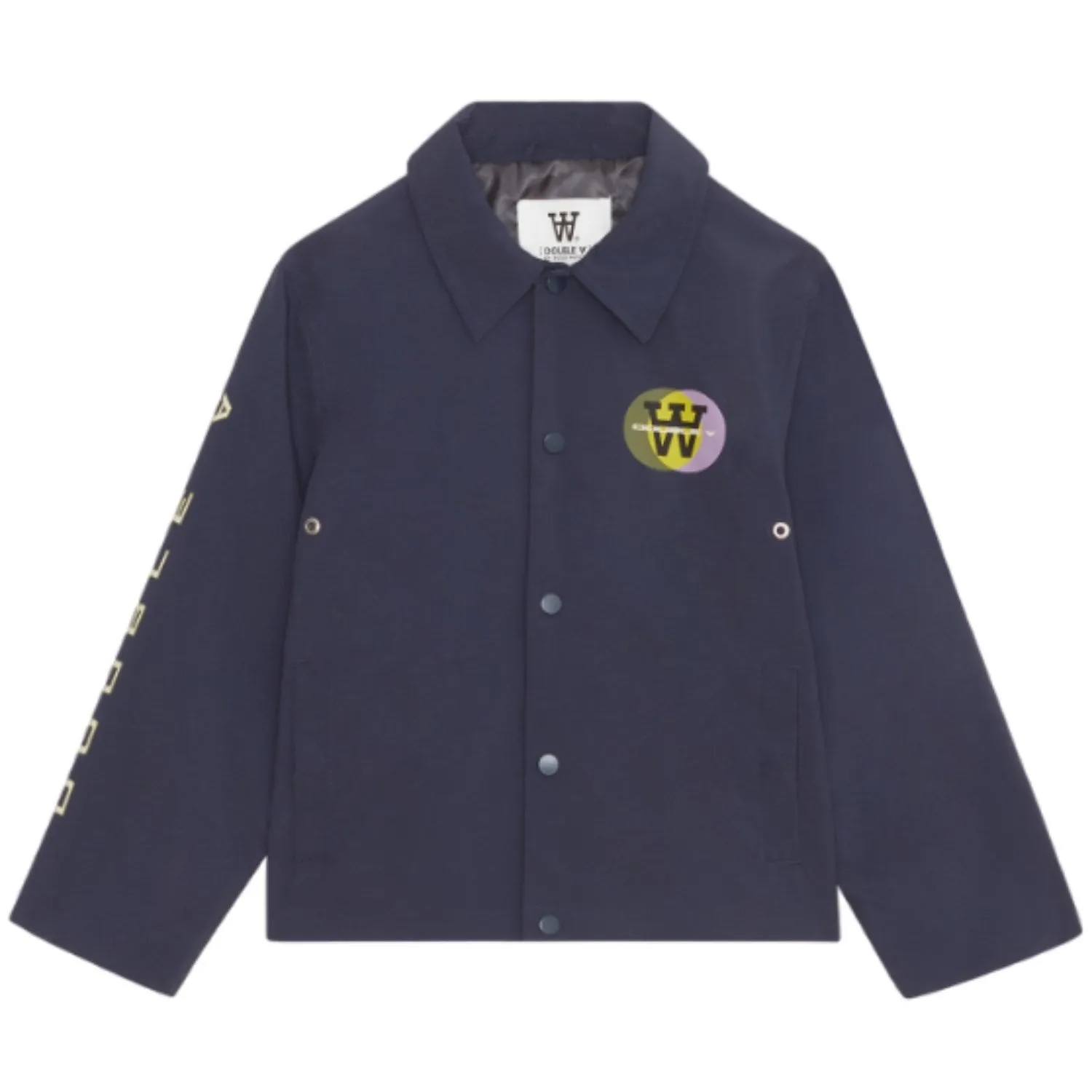 suitable for work commutes Wood Wood Navy Tommy Eclipse Coach Jacket