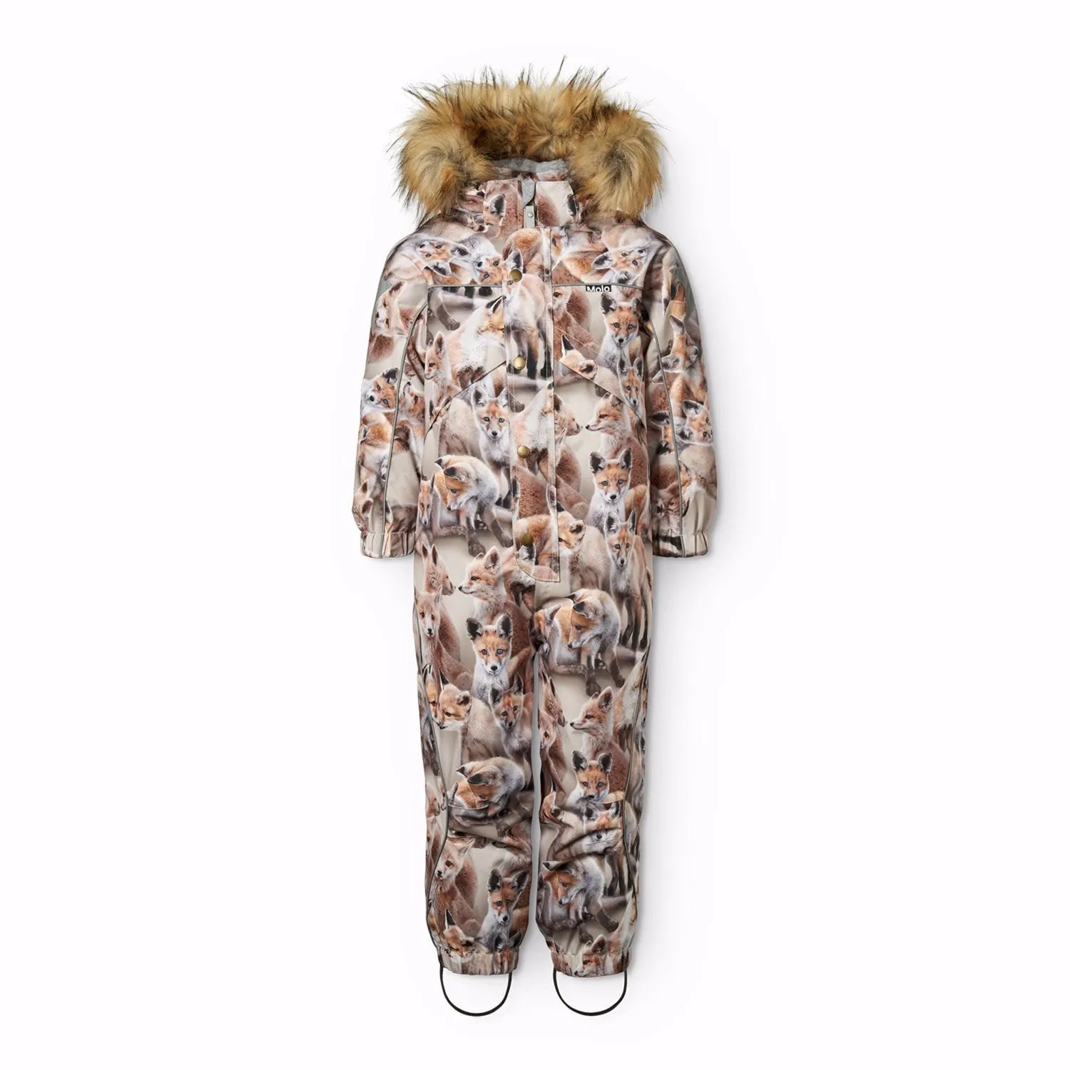 Artisanal-Detail Molo Playing Foxes Polaris Fur Junior Snowsuit