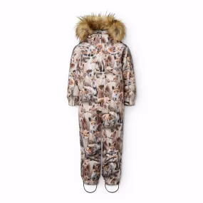 Artisanal-Detail Molo Playing Foxes Polaris Fur Junior Snowsuit