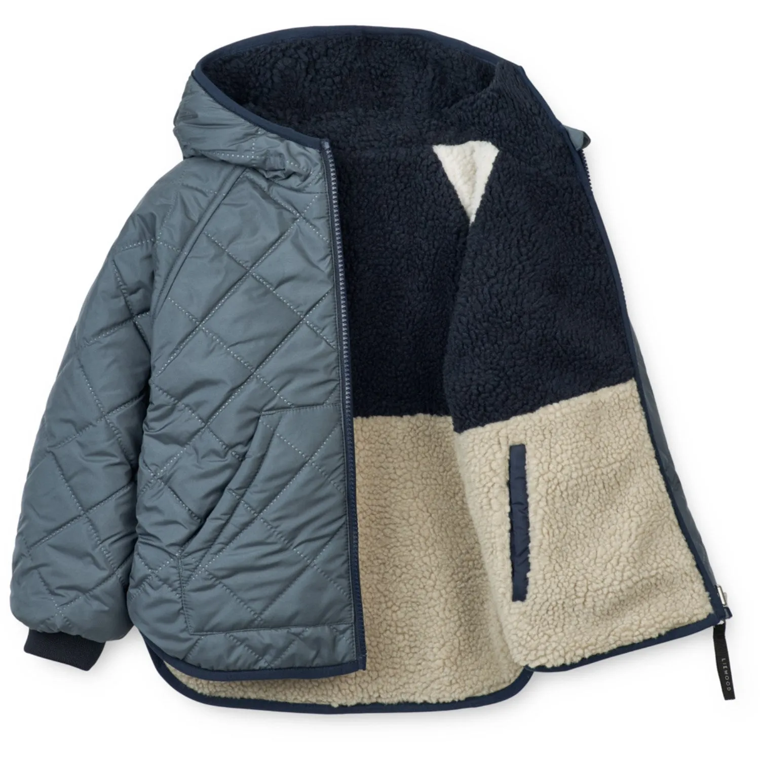 LieWood Whale Blue Multi Mix Jackson Reversible Jacket Layer Essential