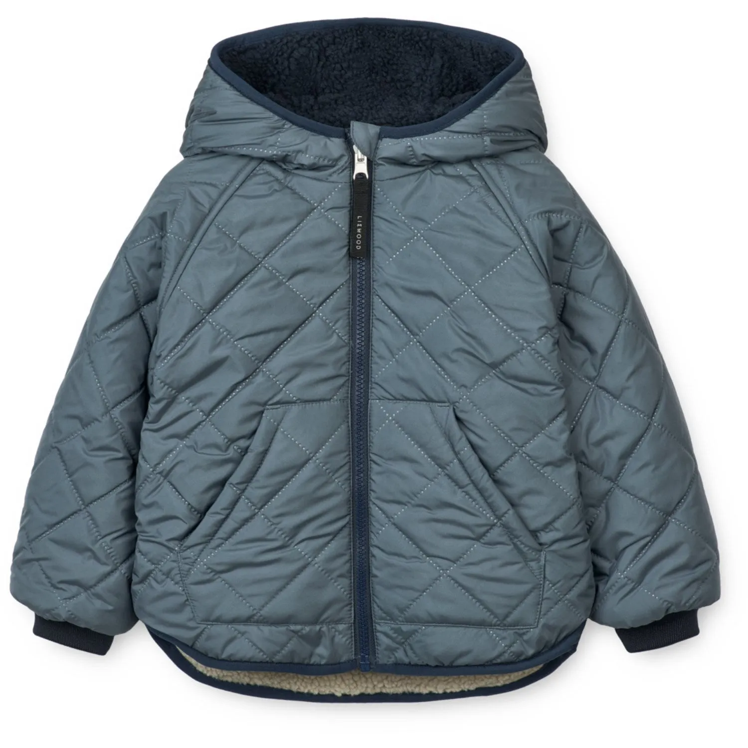 hypoallergenic LieWood Whale Blue Multi Mix Jackson Reversible Jacket