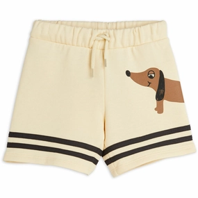 Mini Rodini Beige Dog Sp Stripes Sweatshorts Odor Control Treatment Striped Design