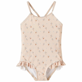Tension Dispersing Design Figure Hugging Lil'Atelier Rose Dust Fiona Strap Swimsuit