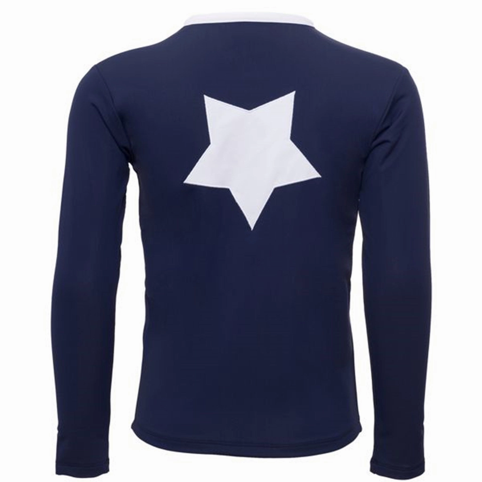 Anti Pilling Fabric Blend Bright Hues Petit Crabe Blue Etoile Star UV Shirt with Zipper