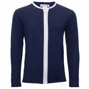 Petit Crabe Blue Etoile Star UV Shirt with Zipper Mold resistant